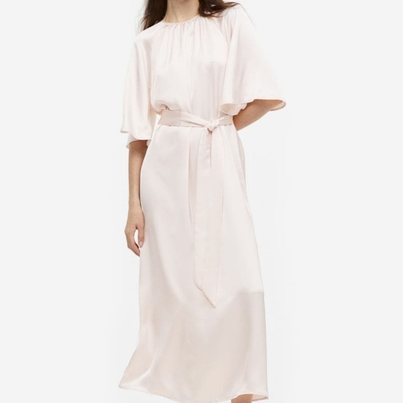 h&m tie belt dress